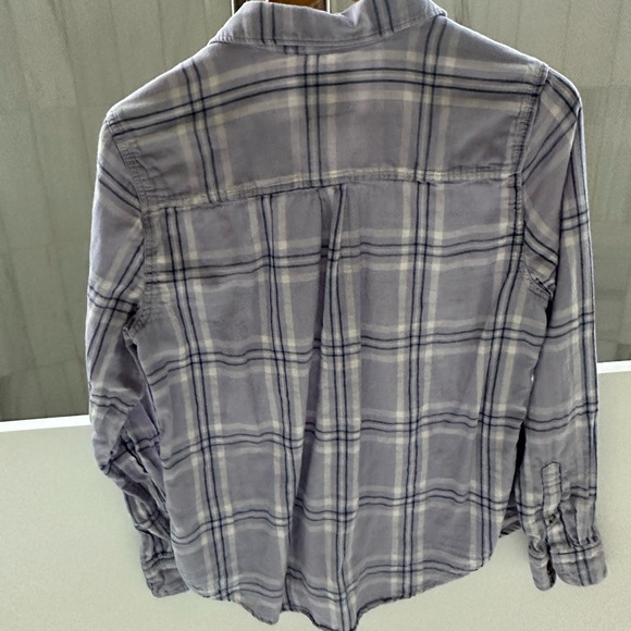 Abercrombie Soft Button Down Plaid top women’s large - Picture 3 of 6